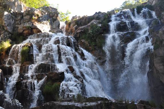 Cachoeira no Canyon do Capivari, na Chapada dos Veadeiros, região de Cavalcante - GO